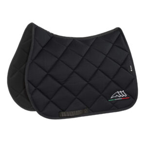 Equiline Saddle Pad and Ear Net Set Rombo Logo - Dressage - Black