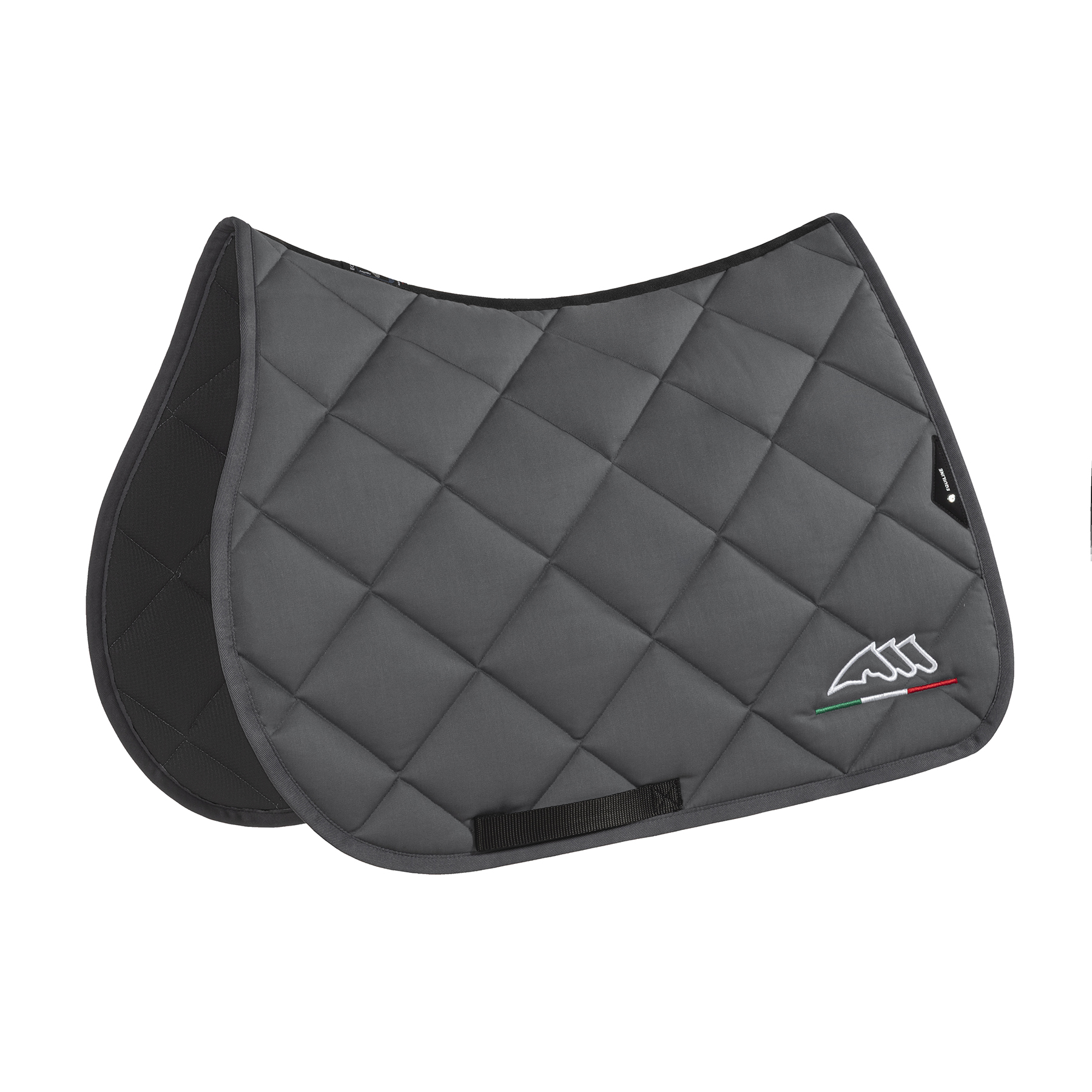 Equiline Saddle Pad and Ear Net Set Rombo Logo - Dressage - Grey