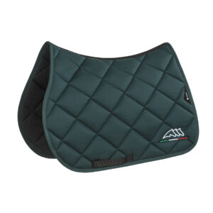 Equiline Saddle Pad and Ear Net Set Rombo Logo - Dressage - Green