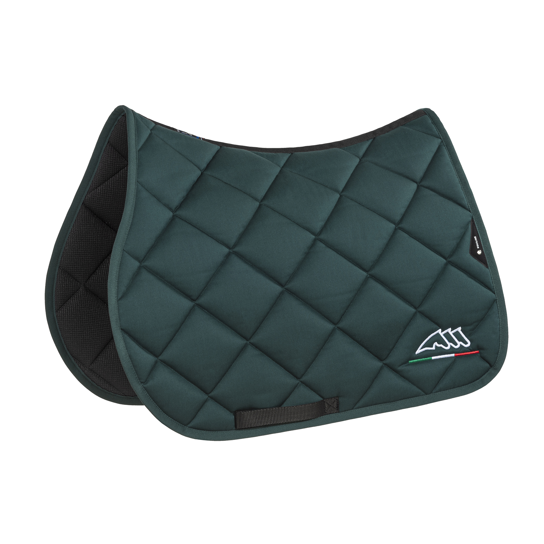 Equiline Saddle Pad and Ear Net Set Rombo Logo - Dressage - Green