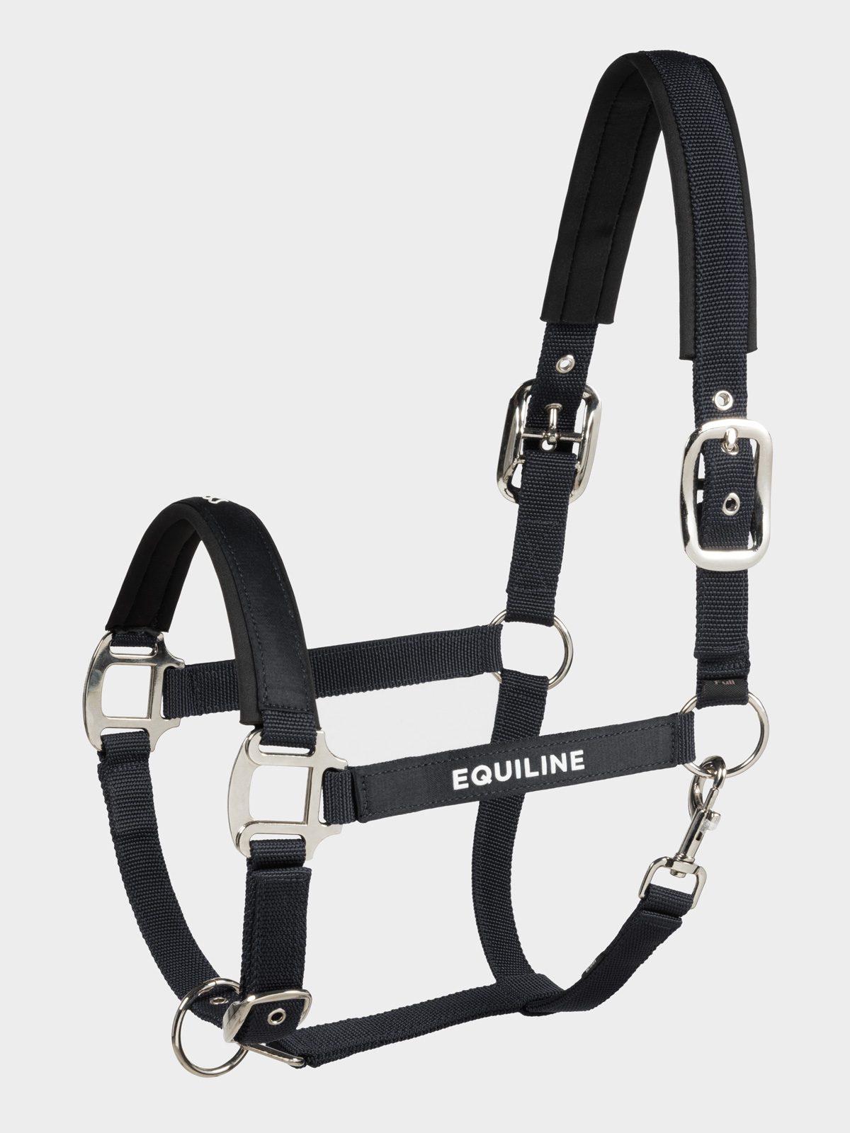 Equiline Halter with Rubber Logo Terry - Black