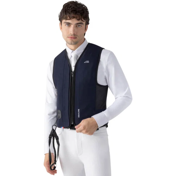Equiline Unisex Air Bag Vest Belair with Level 2 Back Protector - Navy - Image 2