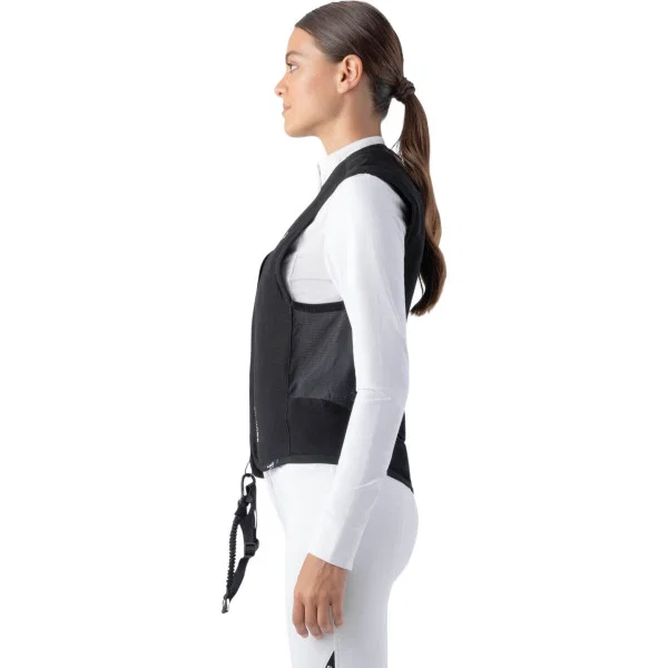 Equiline Unisex Air Bag Vest Belair with Level 2 Back Protector - Black - Image 3