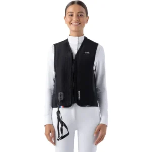 Equiline Unisex Air Bag Vest Belair with Level 2 Back Protector - Black