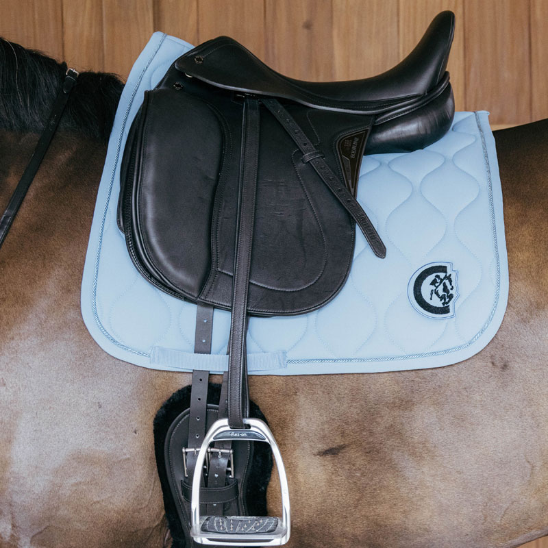Kentucky Dressage Saddle Pad Wave 3D Logo - Light Blue