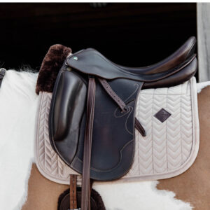 Kentucky Skin Friendly Velvet Dressage Saddle Pad - Beige
