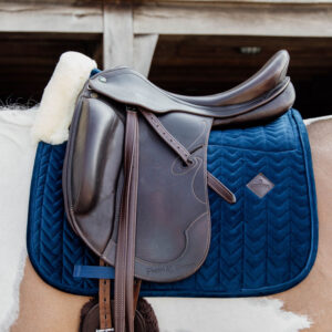 Kentucky Skin Friendly Velvet Dressage Saddle Pad - Navy