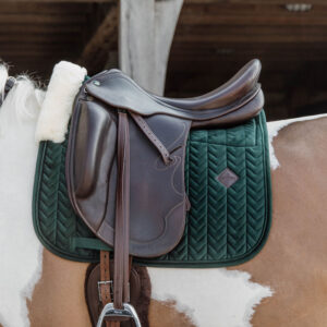 Kentucky Skin Friendly Velvet Dressage Saddle Pad - Pine Green