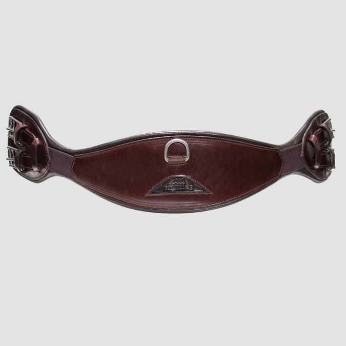 Equiline Anatomic Dressage Girth with Elastic Tape - Brown