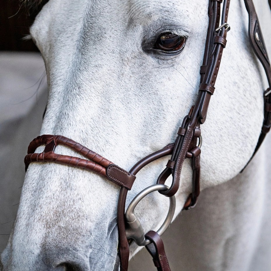 Equiline Rounded Noseband with Double Suede Covered Roller - Image 3