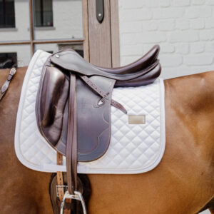 Kentucky Dressage Saddle Pad Diamond Rope - White