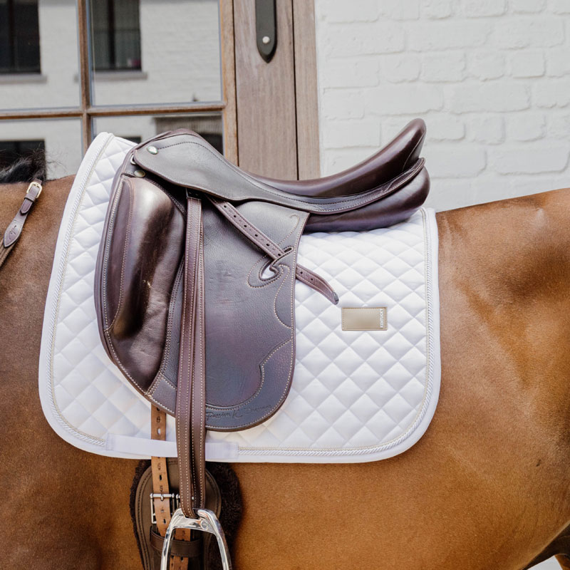 Kentucky Dressage Saddle Pad Diamond Rope - White