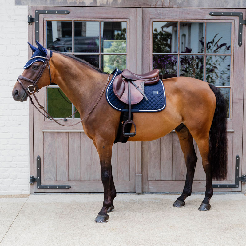 Kentucky Jumping Saddle Pad Diamond Rope - Navy - Image 2