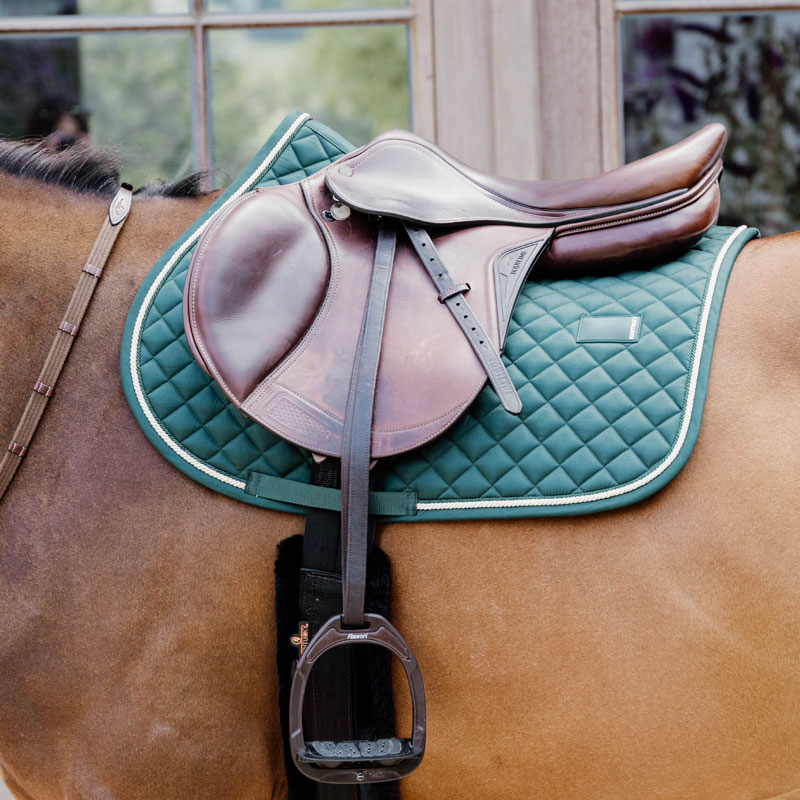 Kentucky Jumping Saddle Pad Diamond Rope - Pine Green