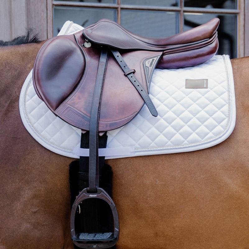 Kentucky Jumping Saddle Pad Diamond Rope - White