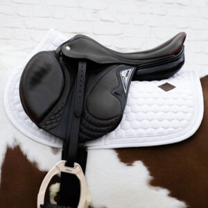 Kentucky Jumping Saddle Pad Glitter Band - White