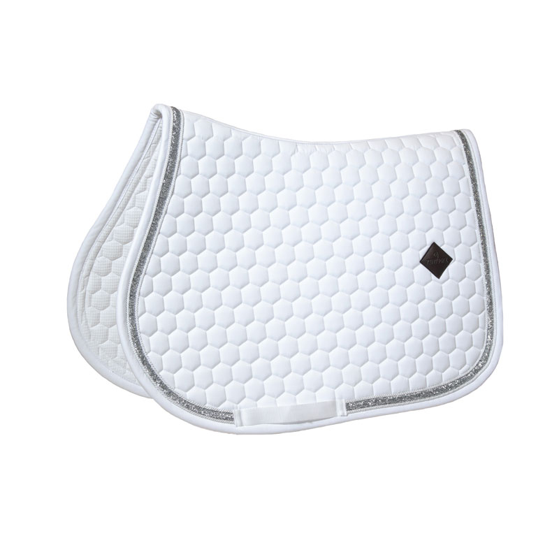 Kentucky Jumping Saddle Pad Glitter Band -White/Silver