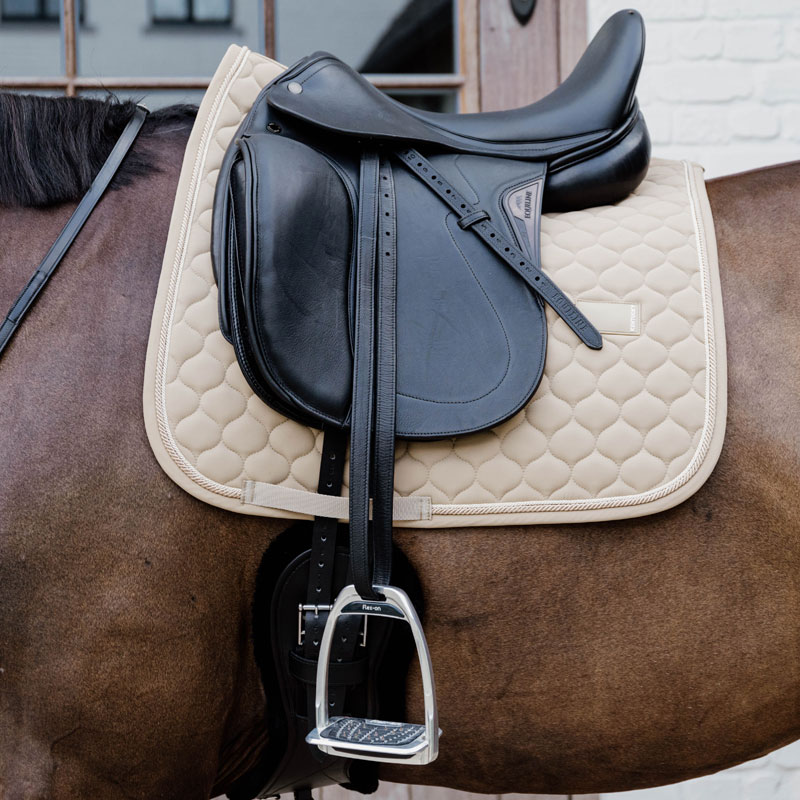 Kentucky Onion Quilt Dressage Saddle Pad with Rubber Logo - Beige - Image 2