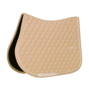 Kentucky Onion Quilt Jumping Saddle Pad with Rubber Logo - Beige