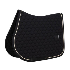 Kentucky Onion Quilt Jumping Saddle Pad with Rubber Logo - Black