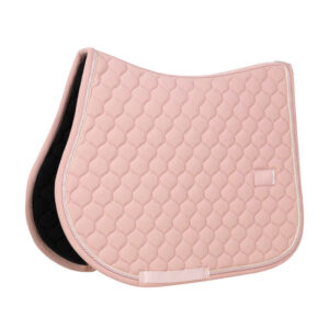 Kentucky Onion Quilt Jumping Saddle Pad with Rubber Logo - Old Rose