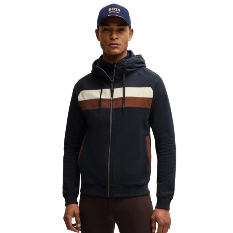 BOSS Equestrian Mens Hoodie River - Sky Captain