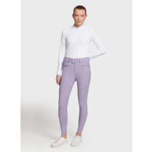 Samshield Womens High Waist Knee Grip Breeches Claranova - Lavender Gray - EU32/UK4