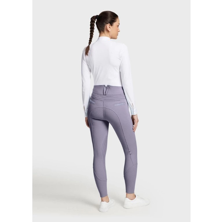 Samshield Womens High Waist Knee Grip Breeches Claranova - Lavender Gray - EU32/UK4 - Image 2