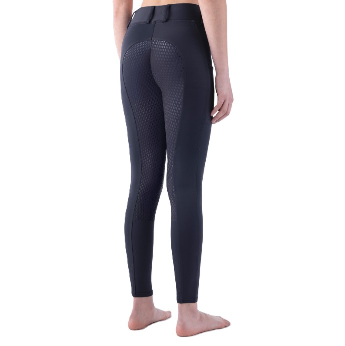 Equiline Junior Full Grip Leggings Eqaref - Navy - Image 2