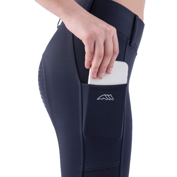 Equiline Junior Full Grip Leggings Eqaref - Navy - Image 3