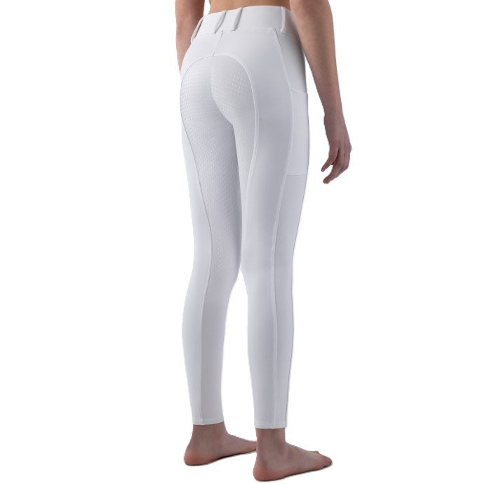 Equiline Junior Full Grip Leggings Eqaref - White - Image 2