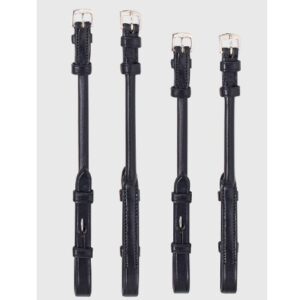 Equiline Rounded Cheek Pieces- 3 Ties (Double)