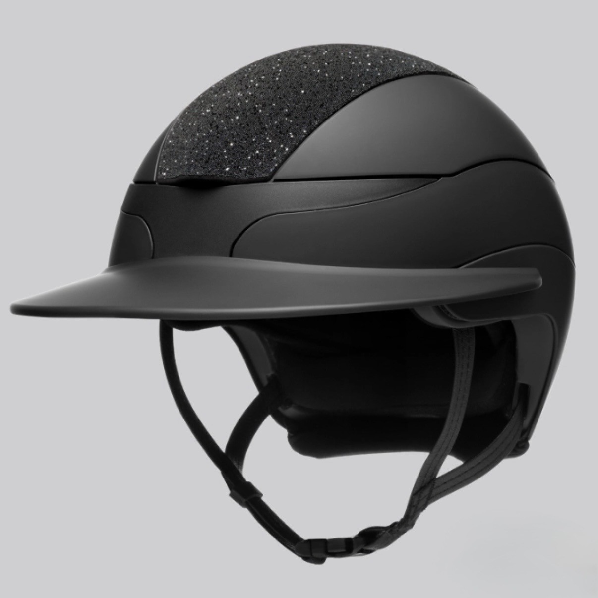 Equiline Xanto Sun Visor Riding Helmet with Swarovski Top - Image 3