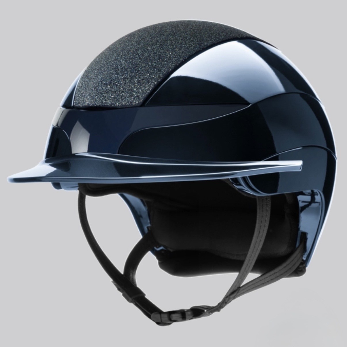 Equiline Xanto Standard Visor Riding Helmet with Swarovski Top - Image 2