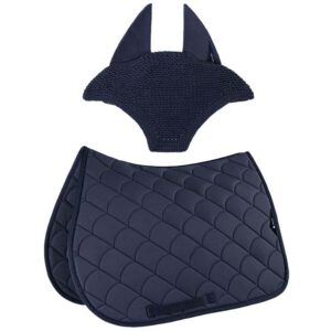 Equiline Saddle Pad and Ear Net Set Eqvibe - Dressage - Navy