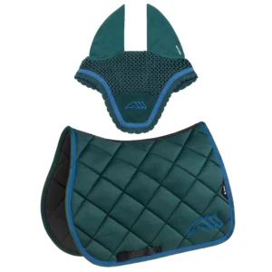 Equiline Saddle Pad and Ear Net Set EqChroma - Jumping - Green