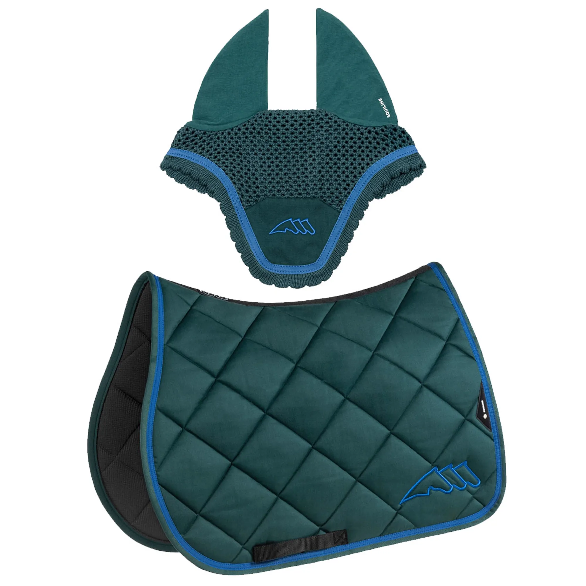 Equiline Saddle Pad and Ear Net Set EqChroma - Jumping - Green