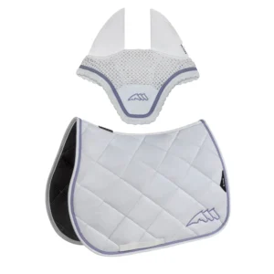 Equiline Saddle Pad and Ear Net Set EqChroma - Jumping - White