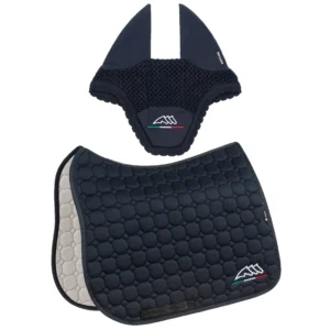 Equiline Saddle Pad and Ear Net - EqFlaggy - Dressage - Navy