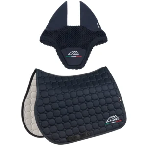 Equiline Saddle Pad and Ear Net - EqFlaggy - Jumping - Navy