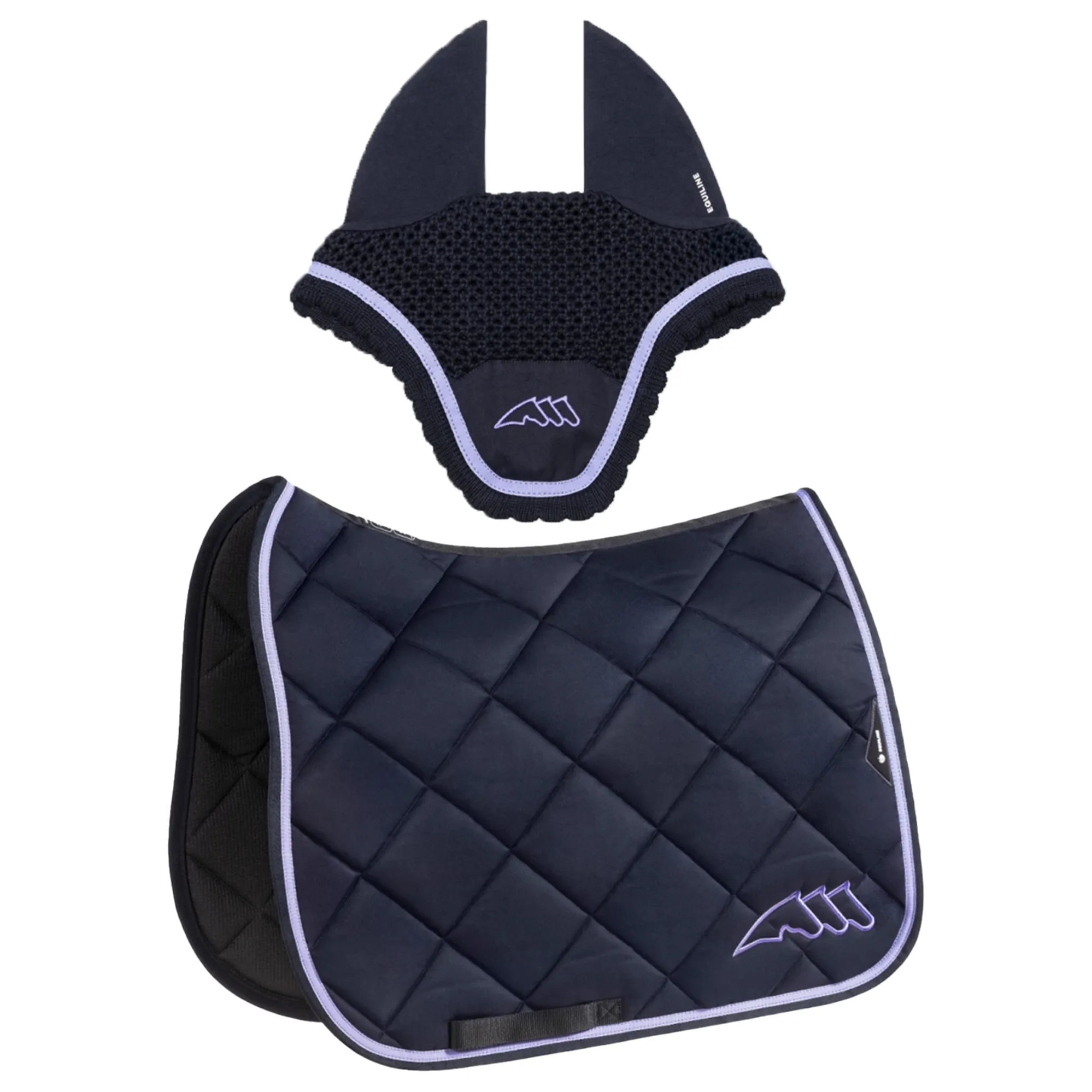 Equiline Saddle Pad and Ear Net Set EqChroma - Jumping - Navy