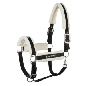 Equiline Halter with Eco Lambskin Tamir - Black
