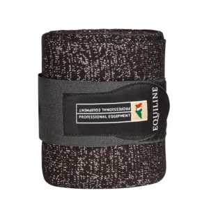 Equiline Glitter Stable Bandages - Black