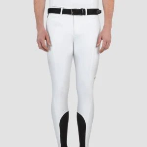 Equiline Mens Knee Grip Winter Breeches - Celroik - White - IT50