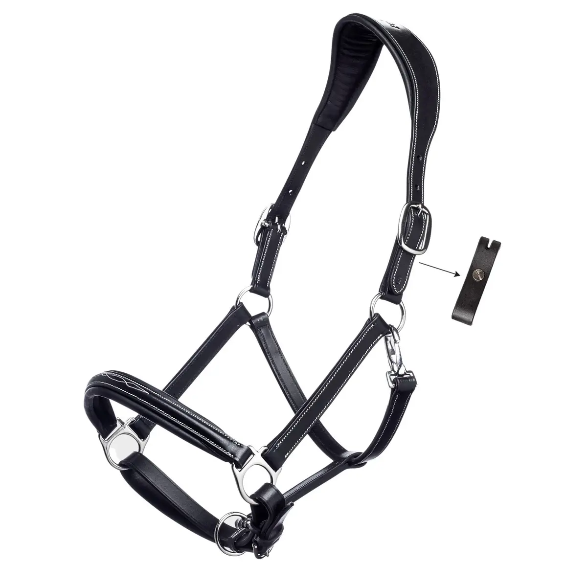 Equiline Leather Safety Halter - Black