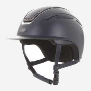Evoke Callisto Wide Peak Helmet - Navy/Navy Crystal Frame